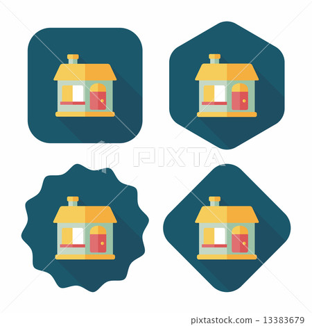 Building house flat icon with long shadow,eps10 Building house flat icon with long shadow,eps10 13383679