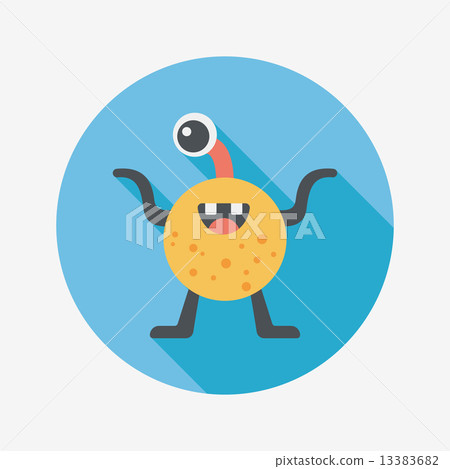Space alien flat icon with long shadow,eps10 Space alien flat icon with long shadow,eps10 13383682