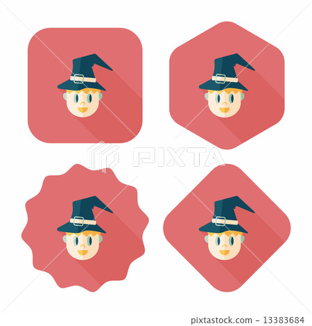 wizard flat icon with long shadow,eps10 wizard flat icon with long shadow,eps10 13383684