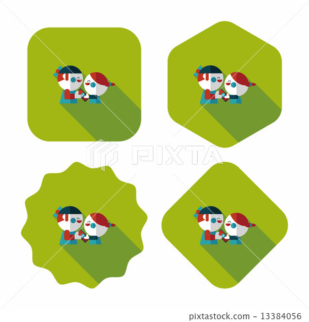 Valentine Shopping flat icon with long shadow,eps10 Valentine Shopping flat icon with long shadow,eps10 13384056