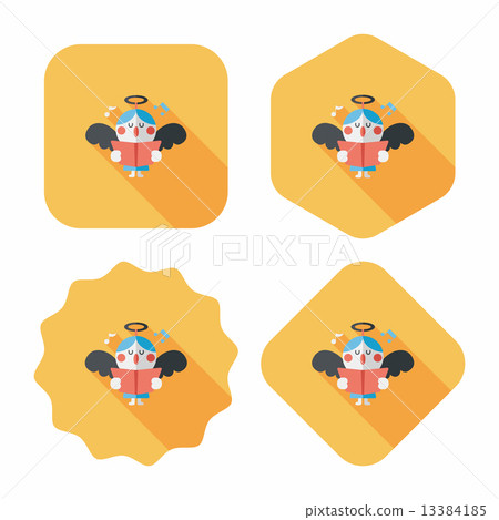 angel flat icon with long shadow, eps10 angel flat icon with long shadow, eps10 13384185