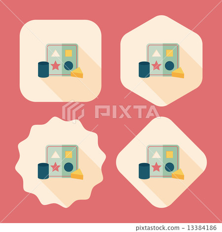 educational toy flat icon with long shadow,EPS 10 13384186