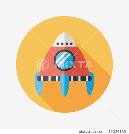 Space rocket flat icon with long shadow,eps10 Space rocket flat icon with long shadow,eps10 13384189