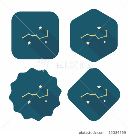 Space dipper flat icon with long shadow,eps10 Space dipper flat icon with long shadow,eps10 13384569