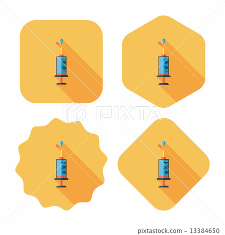 syringe flat icon with long shadow syringe flat icon with long shadow 13384650