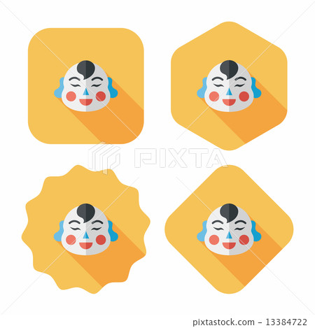 Chinese New Year flat icon with long shadow,eps10, Maitreya doll 13384722
