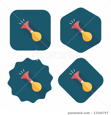 party horn flat icon with long shadow,eps10 party horn flat icon with long shadow,eps10 13384747