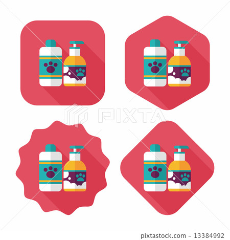 Pet shampoo flat icon with long shadow,eps10 Pet shampoo flat icon with long shadow,eps10 13384992