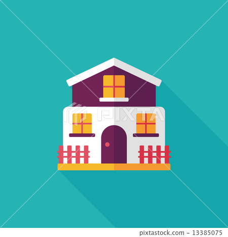 Building flat icon with long shadow,eps10 Building flat icon with long shadow,eps10 13385075