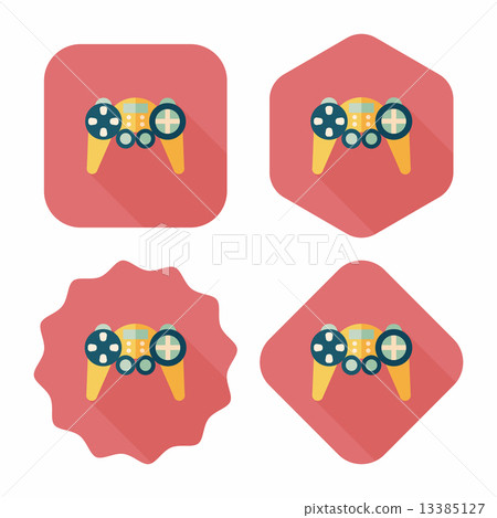 Game controller flat icon with long shadow,eps10 13385127