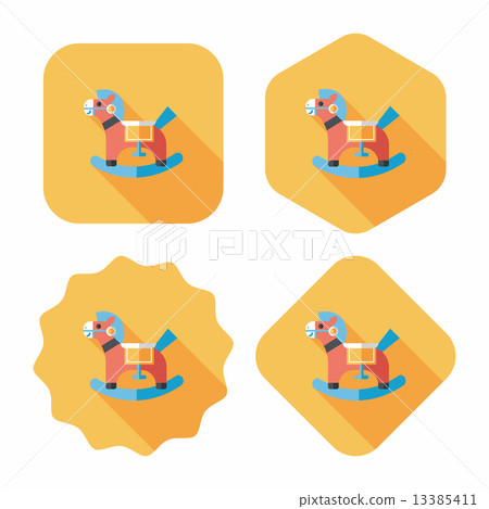 horse toy flat icon with long shadow,eps10 horse toy flat icon with long shadow,eps10 13385411