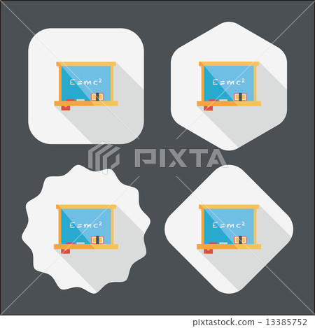 Chalkboard flat icon with long shadow,eps10 Chalkboard flat icon with long shadow,eps10 13385752