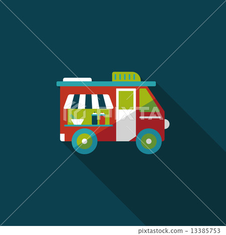 Transportation vendor carts flat icon with long shadow,eps10 Transportation vendor carts flat icon with long shadow,eps10 13385753