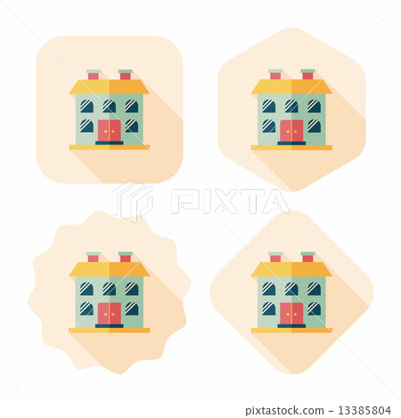 Building flat icon with long shadow,eps10 Building flat icon with long shadow,eps10 13385804