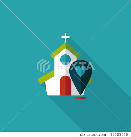 wedding church flat icon with long shadow,eps10 wedding church flat icon with long shadow,eps10 13385956