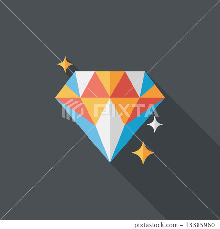 Propose diamond ring flat icon with long shadow,eps10 Propose diamond ring flat icon with long shadow,eps10 13385960