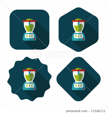 juice machine flat icon with long shadow,eps10 13386112