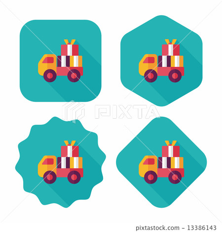 shopping freight transport flat icon with long shadow,eps10 shopping freight transport flat icon with long shadow,eps10 13386143