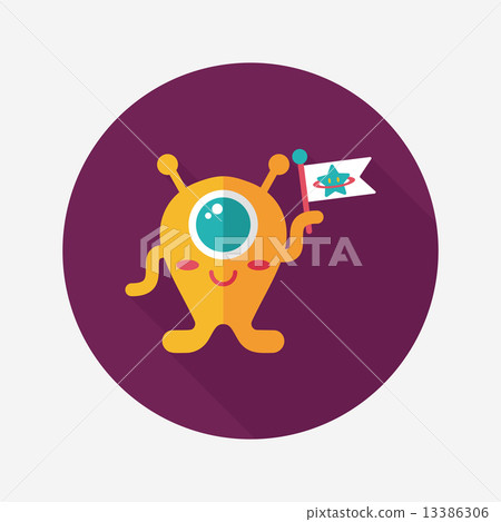 Space alien flat icon with long shadow,eps10 Space alien flat icon with long shadow,eps10 13386306