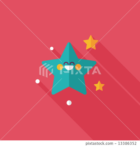 Space star flat icon with long shadow,eps10 Space star flat icon with long shadow,eps10 13386352