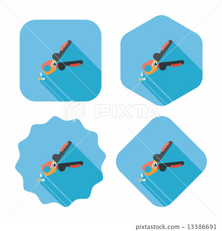 Pet nail clippers flat icon with long shadow, eps10 13386691