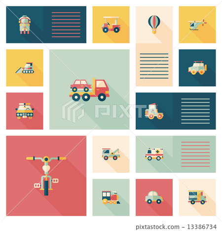 Transportation ui flat design background set, eps10 Transportation ui flat design background set, eps10 13386734