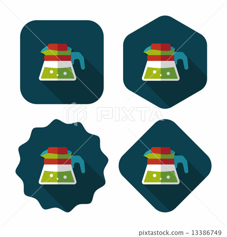 coffee kettle flat icon with long shadow,eps10 coffee kettle flat icon with long shadow,eps10 13386749