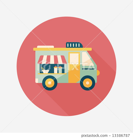 Transportation vendor carts flat icon with long shadow,eps10 Transportation vendor carts flat icon with long shadow,eps10 13386787