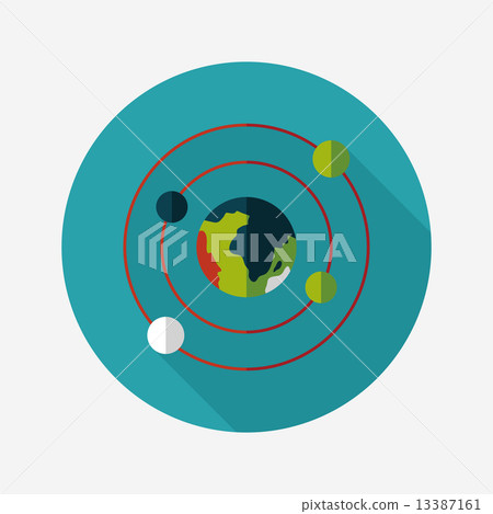 Space planet flat icon with long shadow,eps10 Space planet flat icon with long shadow,eps10 13387161