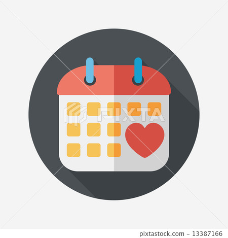 wedding day calendar flat icon with long shadow,eps10 wedding day calendar flat icon with long shadow,eps10 13387166