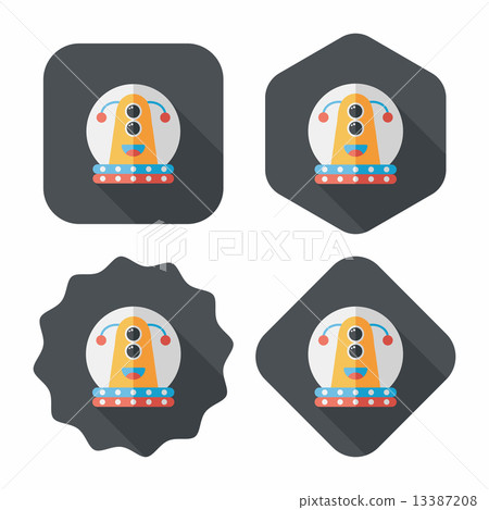 Space alien flat icon with long shadow,eps10 Space alien flat icon with long shadow,eps10 13387208