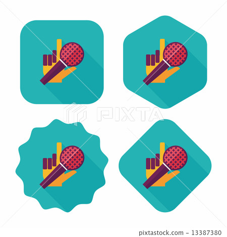 Microphone flat icon with long shadow,eps10 - Stock Illustration ...