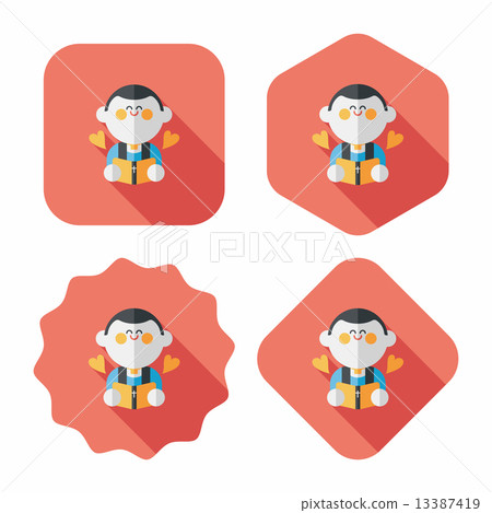 Wedding priest flat icon with long shadow,eps10, presiding over 13387419