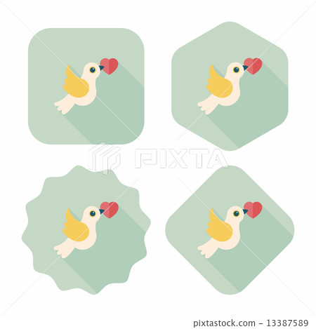 wedding bird flat icon with long shadow,eps10 wedding bird flat icon with long shadow,eps10 13387589