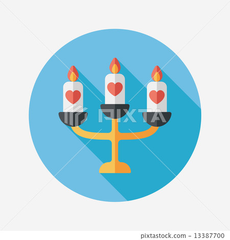 wedding candle holder flat icon with long shadow,eps10 wedding candle holder flat icon with long shadow,eps10 13387700