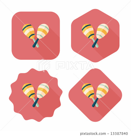 wooden rattle flat icon with long shadow,eps10 wooden rattle flat icon with long shadow,eps10 13387840