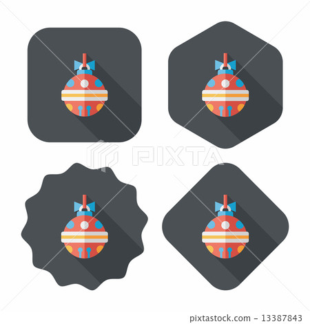 Christmas ball flat icon with long shadow,eps10 Christmas ball flat icon with long shadow,eps10 13387843