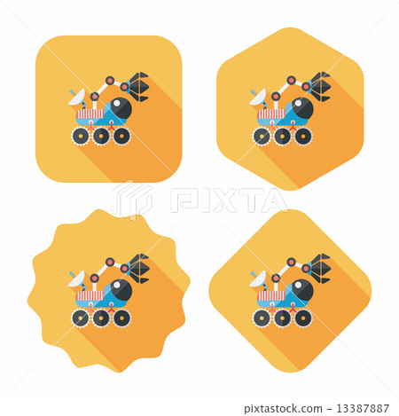 Space Rover flat icon with long shadow,eps10 Space Rover flat icon with long shadow,eps10 13387887