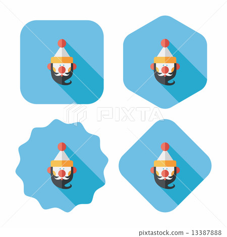 Santa Claus flat icon with long shadow, eps10 Santa Claus flat icon with long shadow, eps10 13387888