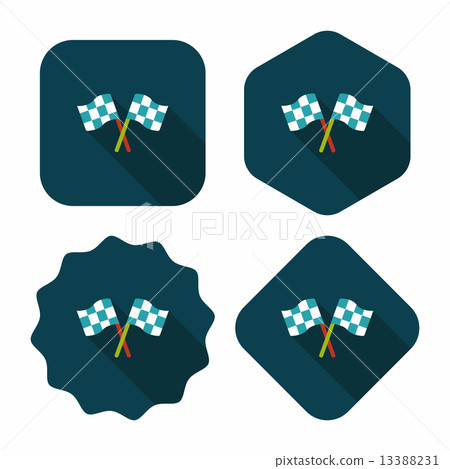 racing flags flat icon with long shadow,eps10 racing flags flat icon with long shadow,eps10 13388231