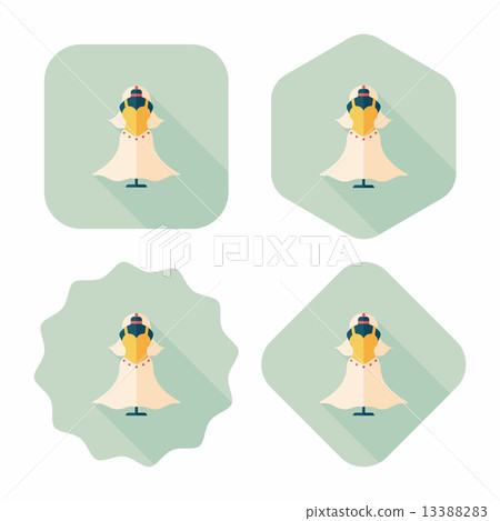 wedding dress flat icon with long shadow,eps10 wedding dress flat icon with long shadow,eps10 13388283
