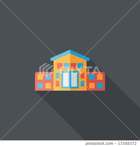 Building house flat icon with long shadow,eps10 - Stock Illustration ...