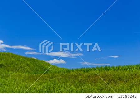 Summer sky, clouds and countryside 13389242