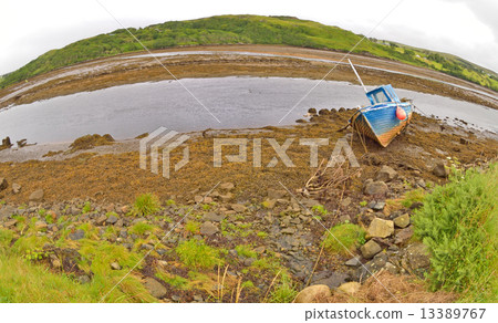 old ship in  ireland with fisheye lenses 13389767