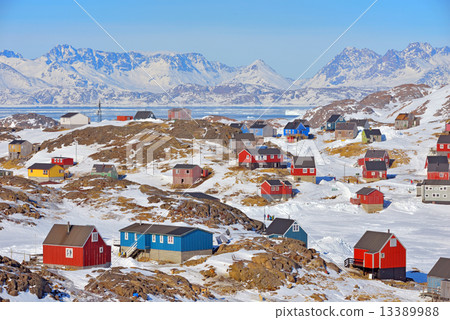Colorful houses in Greenland 13389988