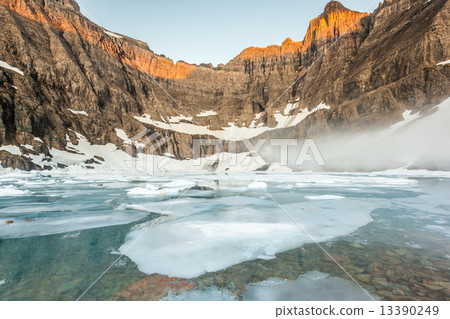 Fog over Iceberg Lake, Glacier National Park, MT 13390249
