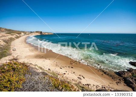 Beautiful beach in Orange County, CA 13390352