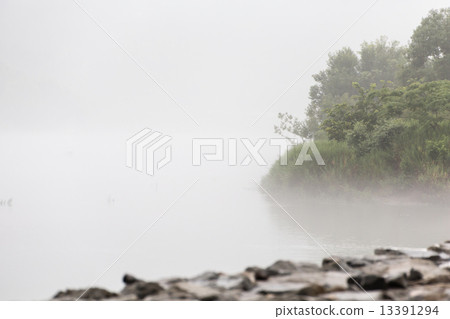 River side fog River side fog 13391294