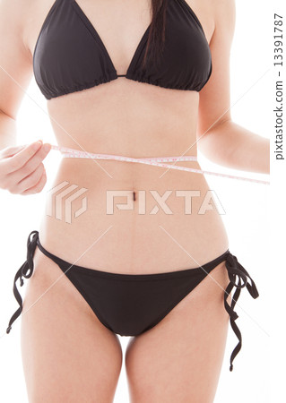 bikini, bikinis, measuring tape 13391787