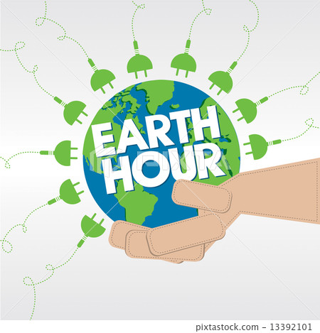 Earth Hour conceptual illustration vector. Earth Hour conceptual illustration vector. 13392101